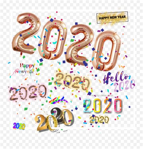 2020 Happy New Year Clip Art Emojihappy New Year Emoji Art Free