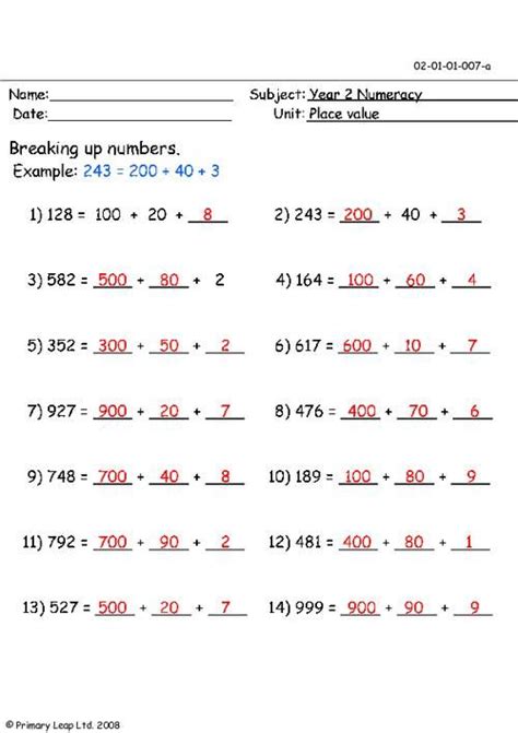 Breaking Up Numbers