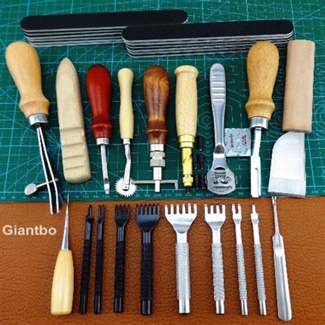 Leather Craft Tool Kit Leathercraft Hand Sewing Tool Set 20 Tools A