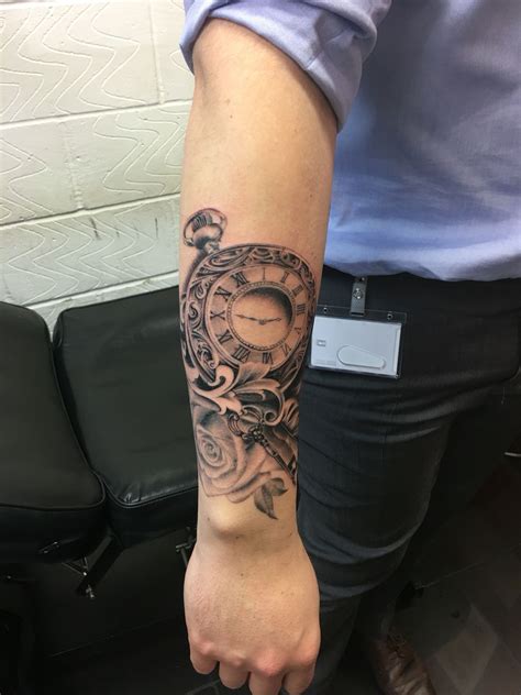 Forearm Clock Tattoo First Tattoo Get A Tattoo Mehndi Designs Tattoo