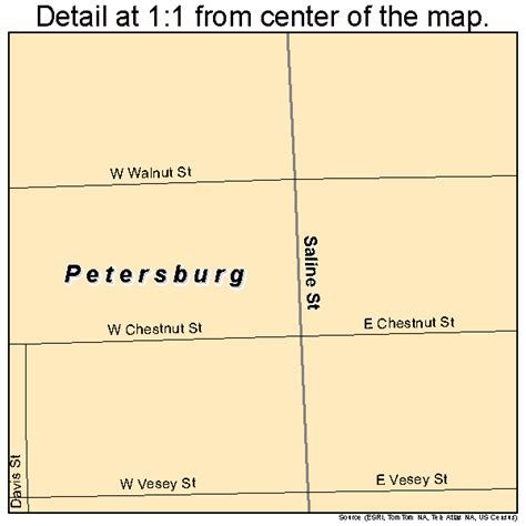 Petersburg Michigan Street Map 2663800