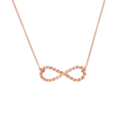 Carnaby Rose Gold Infinity Pendant Necklace London Road Jewellery