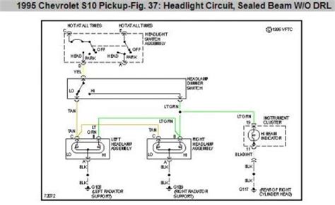 .diagram of 1988 chevrolet s10 circuit and wiring diagram download for automotive, car 65 out of 100 based on 380 user ratings the engine compartment and headlight wiring diagram of circuit and wiring diagram download: 1995 Chevy S-10 Headlight Grounds: Where Are the Headlight Grounds...