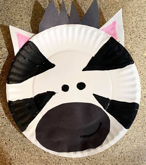 Paper Plate Zebra Craft For Kids The Peaceful Nest