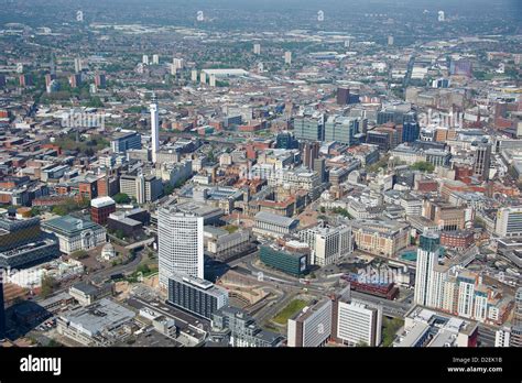 Birmingham City Centre From The Air West Midlands Uk Stock Photo Alamy