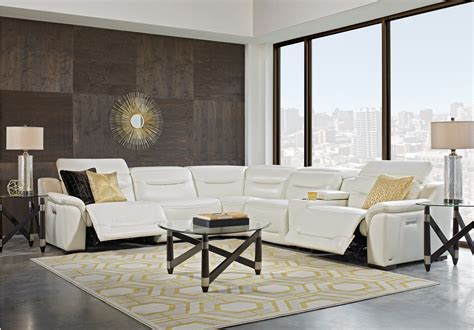 Sofia Vergara Gallia White Leather 6 3199 Living Room Sets Furniture