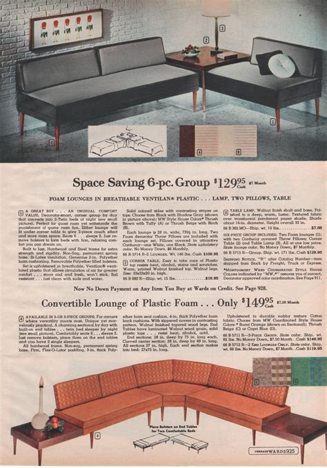 Vintage Furniture Montgomery Ward 1961 Mid Century House Midcentury