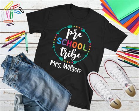 Personalized Preschool Tribe Teacher Back To School Shirt Etsy In