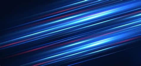 Abstract Technology Futuristic Glowing Blue And Red Light Lines With
