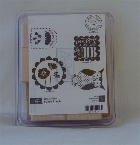 Stampin Up Punch Bunch Set Of Decorative Rubber Stamps Retired Amazon In Office Products