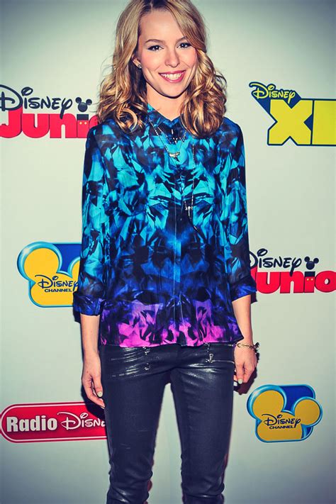 Bridgit Mendler Attends The Disney Channel Kids Upfront 2013 Leather