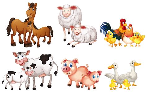 Baby Farm Animals Vector Art Icons And Graphics For Free Download