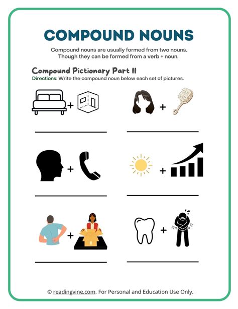 Compound Noun Worksheets Definition And Examples ReadingVine