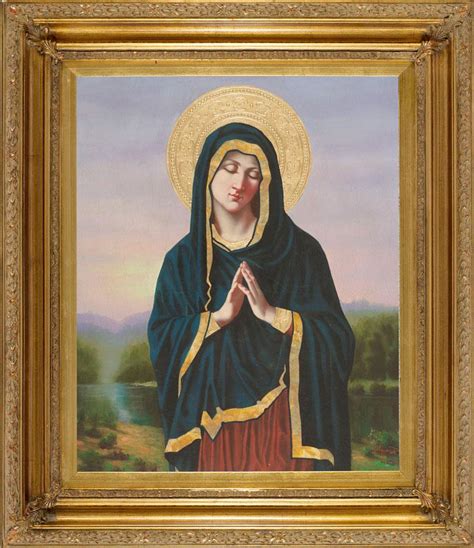 Our Lady In Prayer Oil Canvas Painting