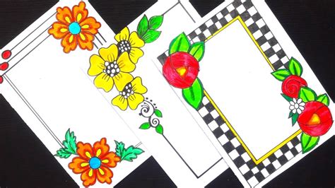 Easy Border Design How To Draw A Beautiful Border Design For