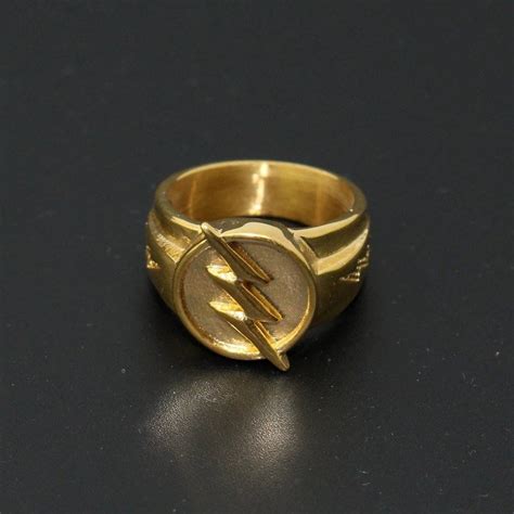 The Flash Inspired Ring Superhero Ring Flash Cosplay Reverse Etsy