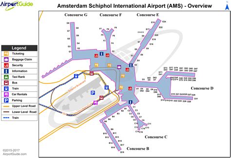 Amsterdam Amsterdam Schiphol Ams Airport Terminal Map