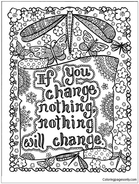 Quote Inspiring Coloring Pages Hard Coloring Pages