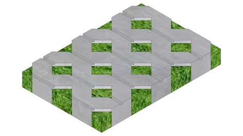 Grass Block 45x30x6 3d Warehouse
