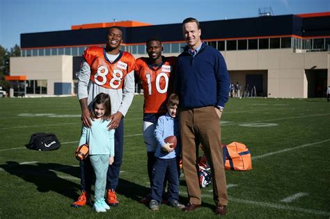 Peyton And His Kids With D Thomas And E Sanders Broncos Practice 11