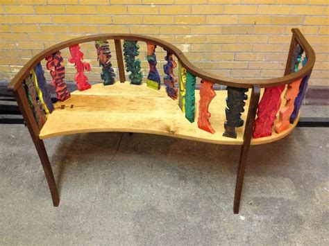 Curved bench | School auction art projects, Art auction projects, School auction class projects