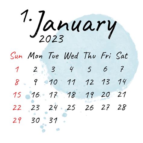 Janeiro 2023 Calendário Mensal Minimalista E Estético Psd De Alta