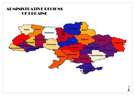 Oblasts Of Ukraine 27 Administrative Regions Mappr