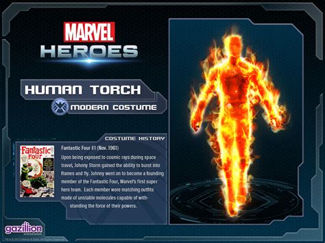 Human Torchcostumes Marvel Heroes Wiki Fandom Powered By Wikia