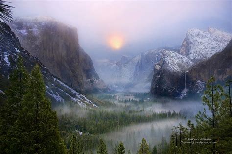 On Black Winter Magic Yosemite National Park California By Darvin