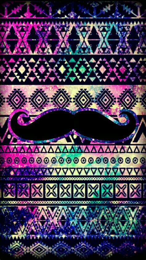 Tribal Moustache Galaxy Iphoneandroid Wallpaper I Created For The App