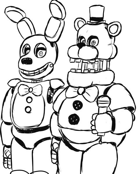 A Draw Of Characters Five Nights At Freddy S Coloring Pages Reverasite