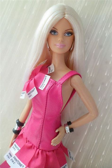 Pink In Pantone Barbie Beautiful Barbie Dolls Barbie Fashion Pink Doll Dress