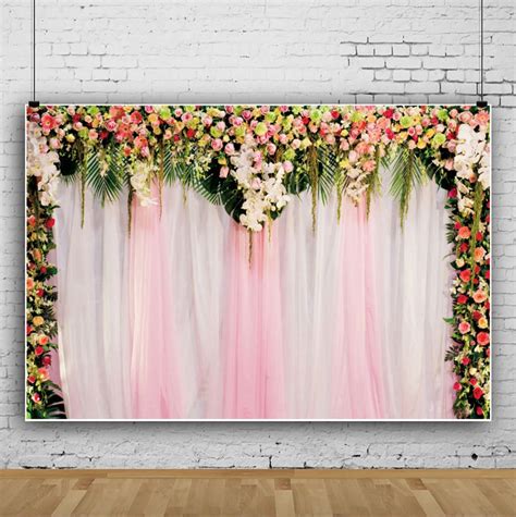 Romantic Wedding Wall Wedding Backdrop Flower Photograph Background