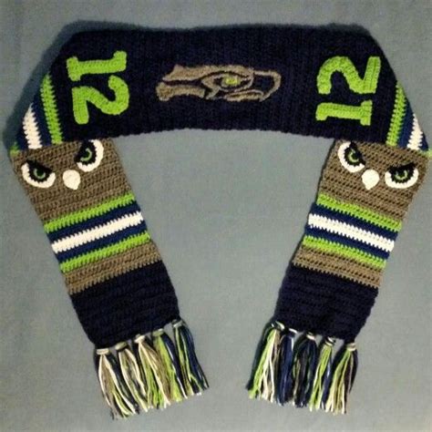 Custom Seattle Seahawks Crochet Scarf Made For A Friend Seahawks