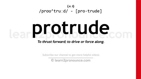 Pronunciation Of Protrude Definition Of Protrude Youtube