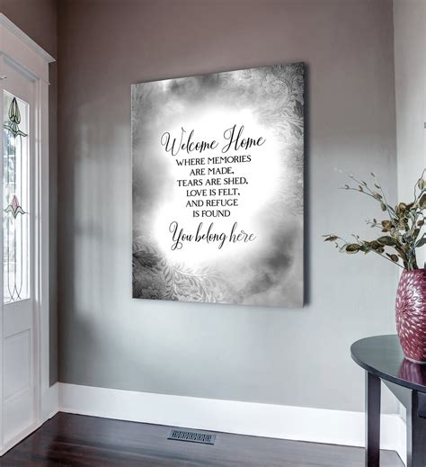 Home Wall Art Welcome Home Where Memories Are Made Wood Frame Ready