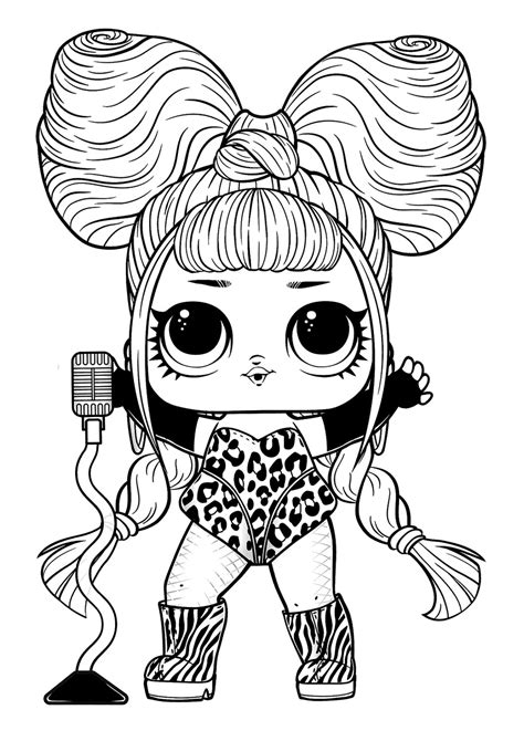 The pages are filled with animals, fantastic people, and tasty treats, as well as puzzles and activities. LOL Surprise Remix Hair Flip Doll ALTO Coloring Page