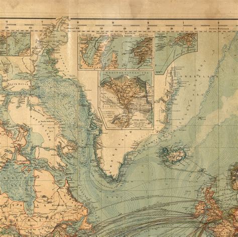 Chart Of The World On Mercators Projection 1882 Vintage Home Etsy