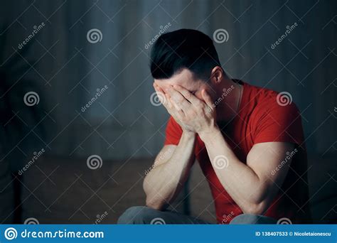 Sad Depressed Man Feeling Anxious And Stressed Out Stock Image Image