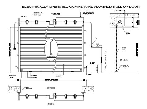 Roll Up Door Detail Drawing Presented In This Autocad Drawing File