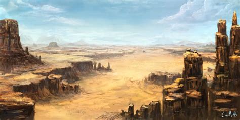 Desert Landscape By Rambled On Deviantart