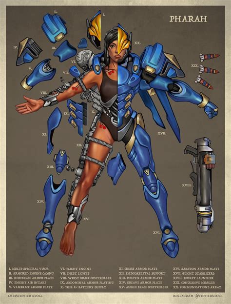 pharah deconstructed by christopher stoll on deviantart overwatch hero concepts overwatch
