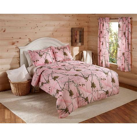 Realtree Piece Pink Camouflage Comforter Set Queen Walmart Com