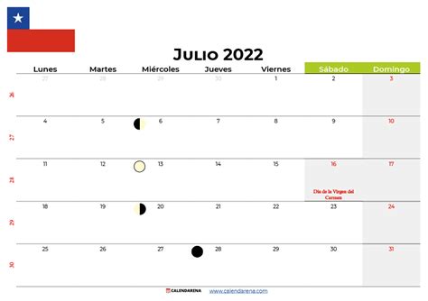 Descargar Calendario Julio 2022 Chile Para Imprimir
