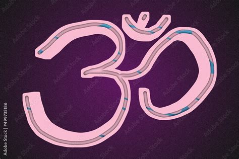 Om Aum Symbol Of Hinduism Flat Vector Icon For Apps And Websites