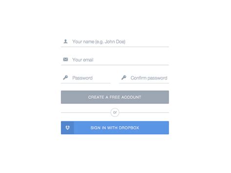Flat Ui Sign Up Form Search By Muzli
