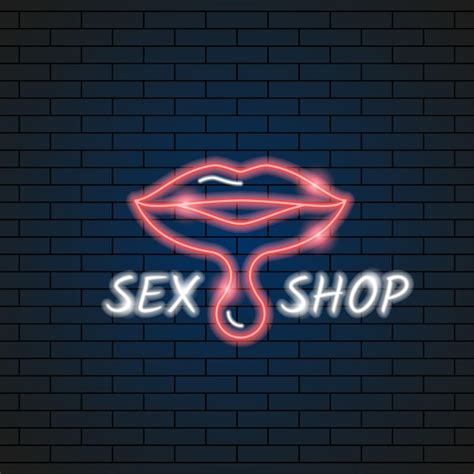 Resumen Sexo Amor Tienda Juguetes Para Adultos Luz De Neón Lámpara Eléctrica Fondo Vector Diseño