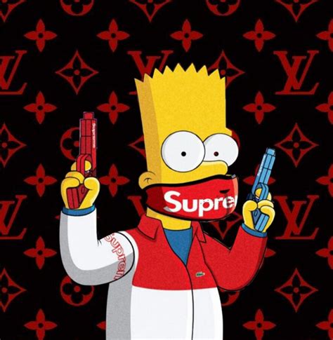 Bart Simpson Supreme X Louis Vuitton Bart Simpson Art Simpsons Art