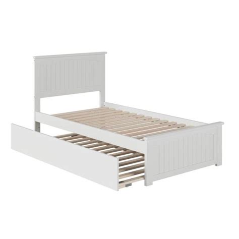 Atlantic Furniture Nantucket White Twin Platform Bed With Matching Foot
