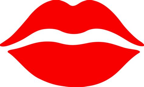 Simple Red Lips Design Free Clip Art